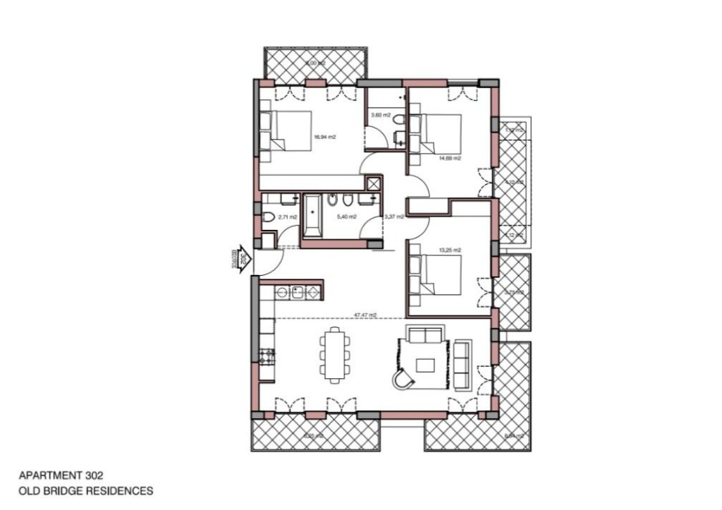 3-Bedrooms Apartment (Ref: 1043) - photo 2